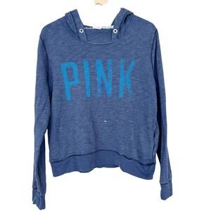 Victoria's Secret Pink Blue Hoodie Sz L